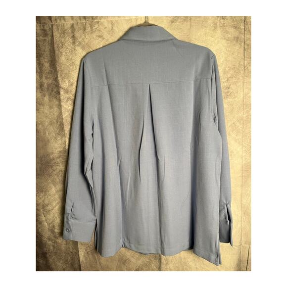 Draper’s & Damon’s Women’s Button-Down Blouse Light Blue Long Sleeve Size Large - Picture 3 of 7